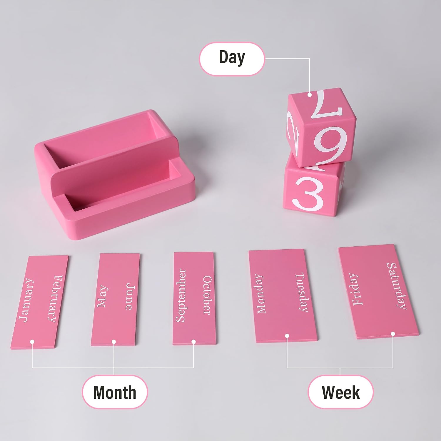 Chic Wooden Block Calendar