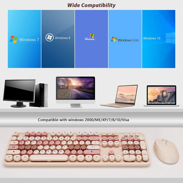 Chic Wireless Keyboard Mouse Set