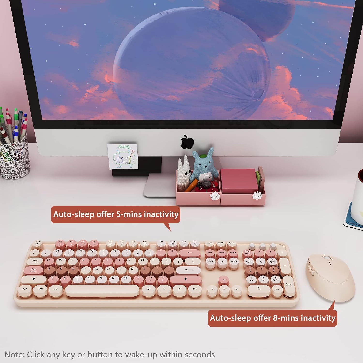 Chic Wireless Keyboard Mouse Set