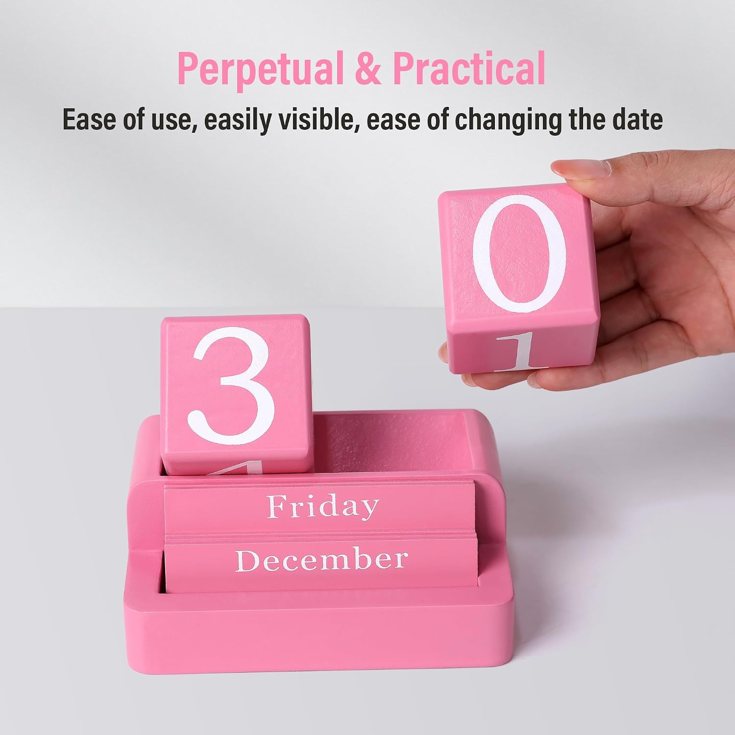 Chic Wooden Block Calendar