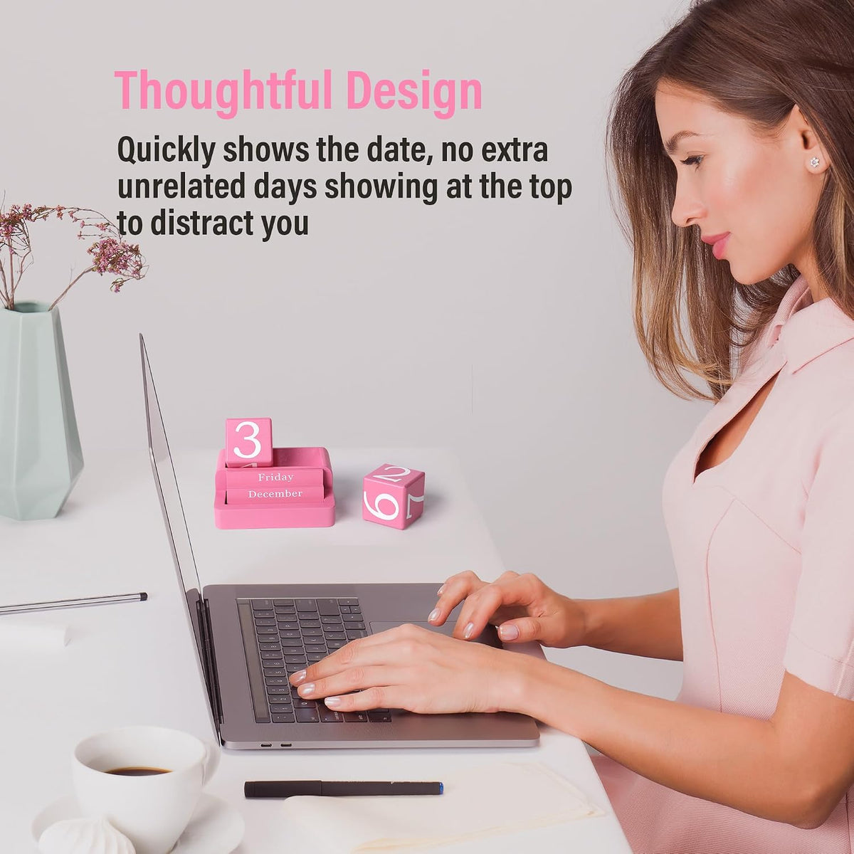 Chic Wooden Block Calendar