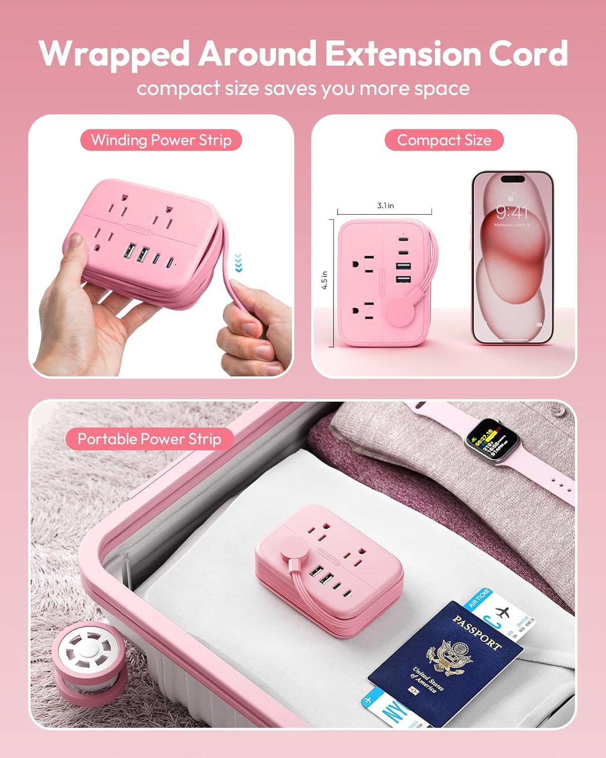 Chic Pink Power Hub